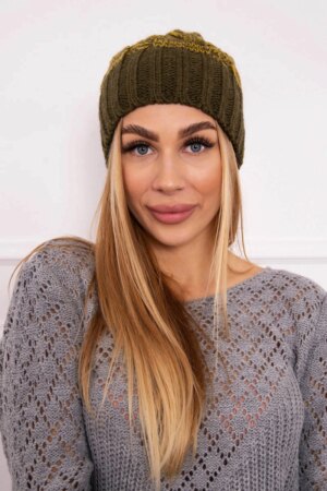 Kesi Cap with fleece Paryż K213 blue + kiwi