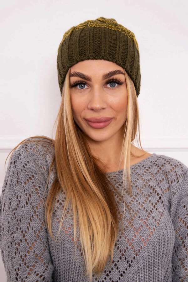 Kesi Cap with fleece Paryż K213 blue + kiwi