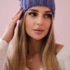 Kesi Cap with fleece Paryż K213 purple + powdered pink