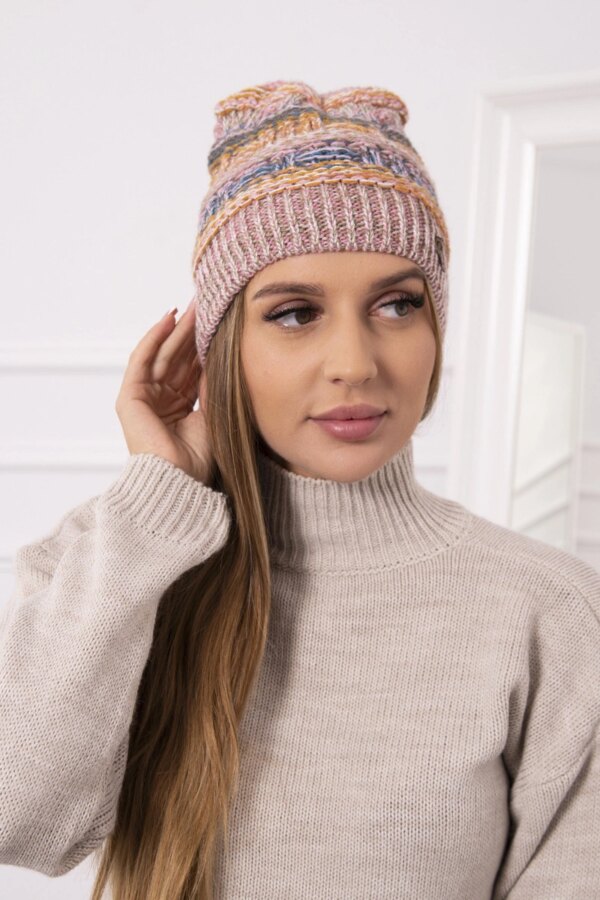 Kesi Cap with fleece Patrycja K254 fuchsia + pink