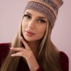Kesi Cap with fleece Patrycja K254 jeans+mustard