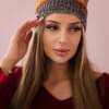 Kesi Cap with fleece Patrycja K254 orange+black