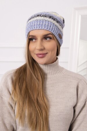 Kesi Cap with fleece Patrycja K254 purple + blue