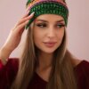 Kesi Cap with fleece Patrycja K254 purple+green neon