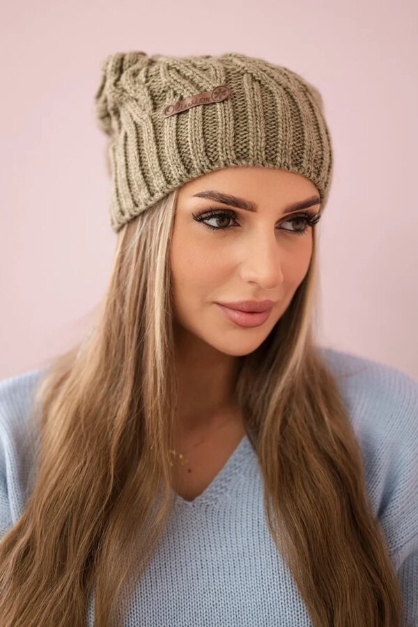 Kesi Cap with fleece Paulina K227 khaki