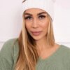Kesi Cap with fleece Paulina K227 white
