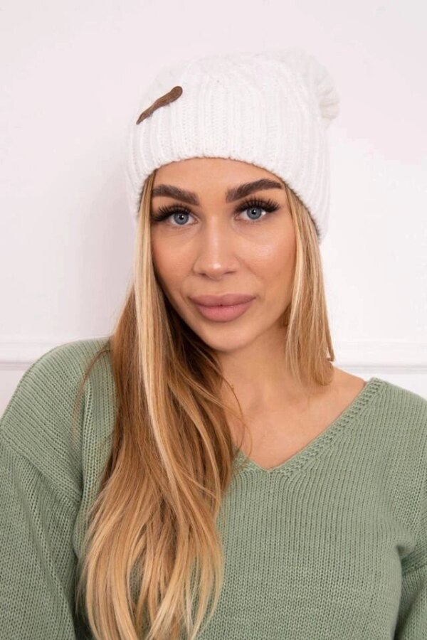 Kesi Cap with fleece Paulina K227 white