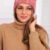 Kesi Cap with fleece Pola K267 red + light beige
