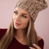 Kesi Cap with fleece Roksana K209 dark beige
