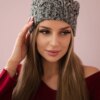 Kesi Cap with fleece Roksana K209 gray+purple