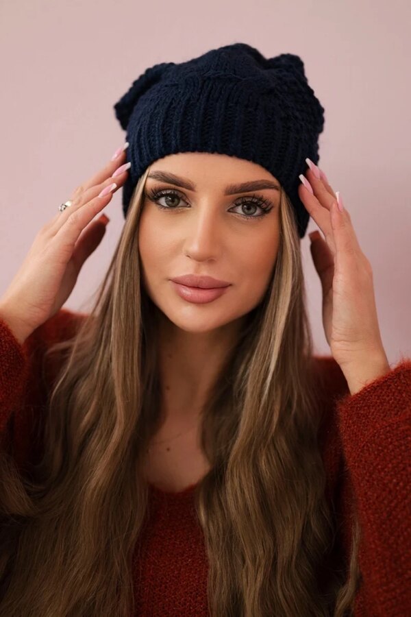 Kesi Cap with fleece Sandra K210 navy blue