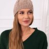 Kesi Cap with fleece Stefania K278 dark beige