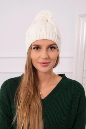 Kesi Cap with fleece Stefania K278 ecru