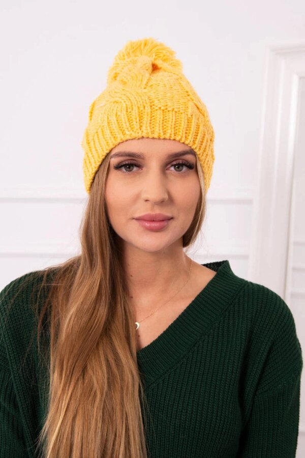Kesi Cap with fleece Stefania K278 yellow