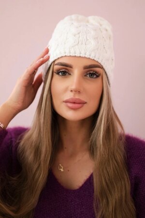 Kesi Cap with fleece Teresa K285 white