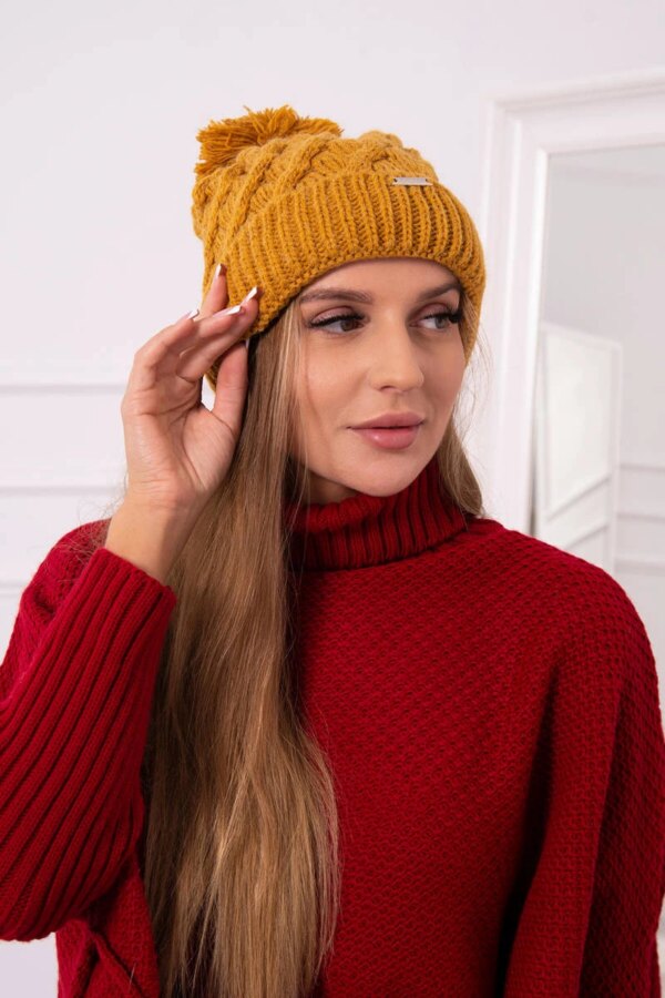 Kesi Cap with fleece Wanda K281 mustard