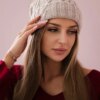 Kesi Cap with fleece Warkocz K226 light beige
