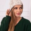 Kesi Cap with fleece Zoja K306 ecru + beige
