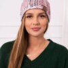 Kesi Cap with fleece Zoja K306 ecru + burgundy
