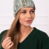 Kesi Cap with fleece Zoja K306 ecru + green