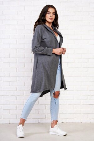Kesi Cardigan with print graphite