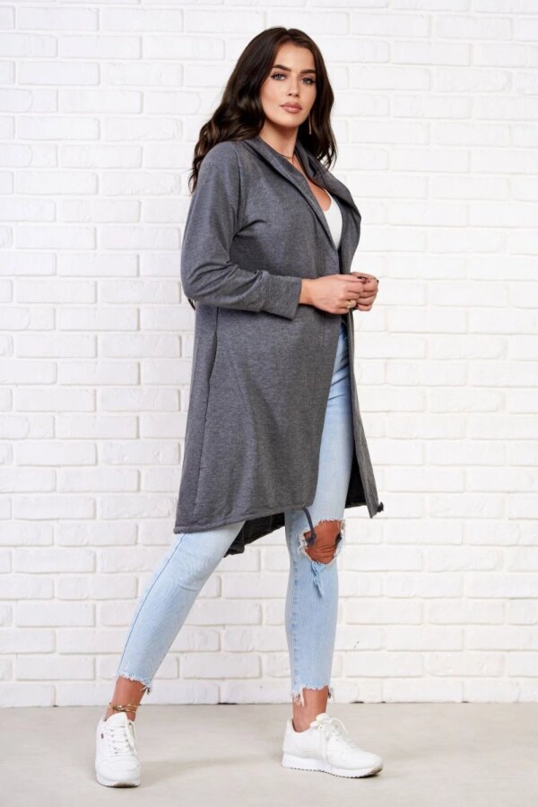 Kesi Cardigan with print graphite