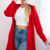 Kesi Cardigan with print red