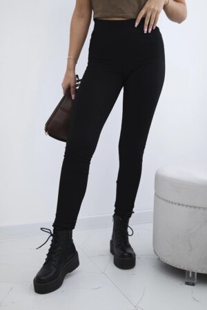 Kesi Cotton trousers with back pockets black