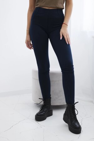 Kesi Cotton trousers with back pockets navy blue