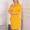 Kesi Dress with a hood and pockets mustard