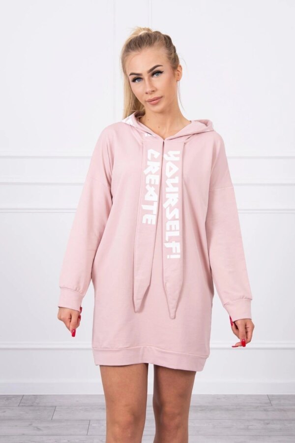 Kesi Dress with hood Oversize dark powdered pink