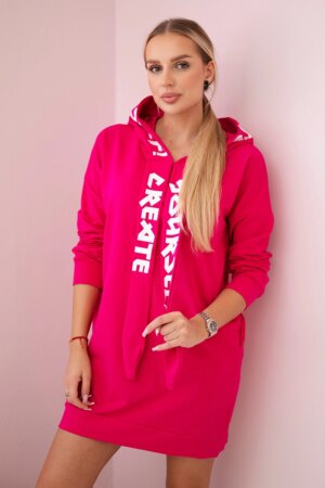 Kesi Dress with hood Oversize fuchsia