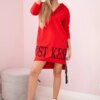 Kesi Dress with hood and print red