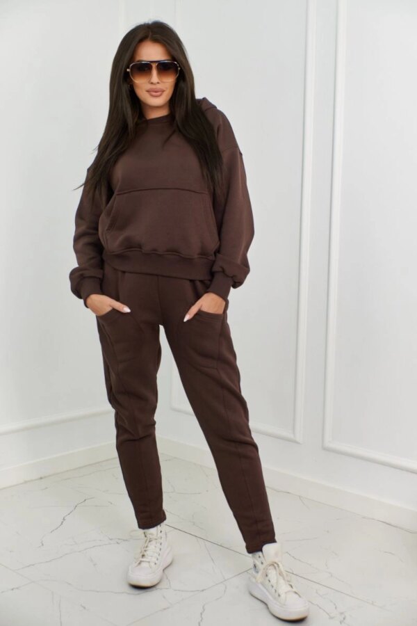 Kesi Insulated set sweatshirt + pants brown