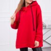 Kesi Insulated sweatshirt with a zipper on the side red