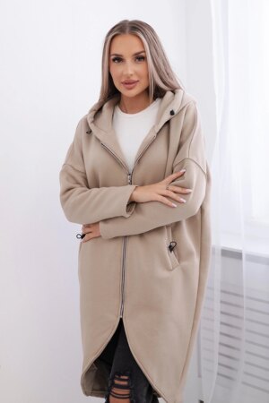 Kesi Long insulated sweatshirt beige melange