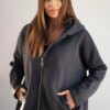 Kesi Long insulated sweatshirt graphite