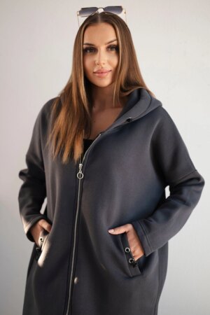 Kesi Long insulated sweatshirt graphite