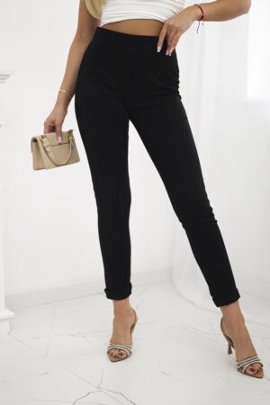 Kesi Pants with decorative piping black