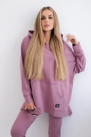 Kesi Set with a hoodie dark pink