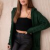 Kesi Sweater with hood and pockets dark green