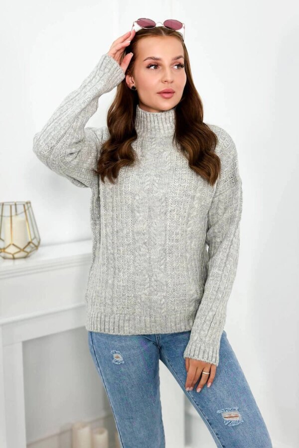 Kesi Sweater with turtleneck grey