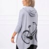 Kesi Sweatshirt with a bicycle print gray