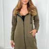 Kesi Sweatshirt with zip at the back khaki