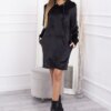 Kesi Velor dress with a hood black
