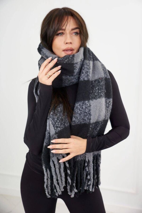 Kesi Włoski 6073 Women's scarf black + graphite