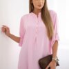 Kesi Włoski Blouse with a longer back candy pink