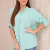 Kesi Włoski Blouse with a longer back dark mint
