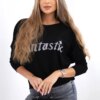 Kesi Włoski Blouse with the inscription Fantastic black