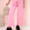 Kesi Włoski Butter trousers tied at the waist pink